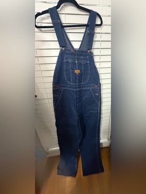 Men's Relaxed Dark Blue Denim Overalls